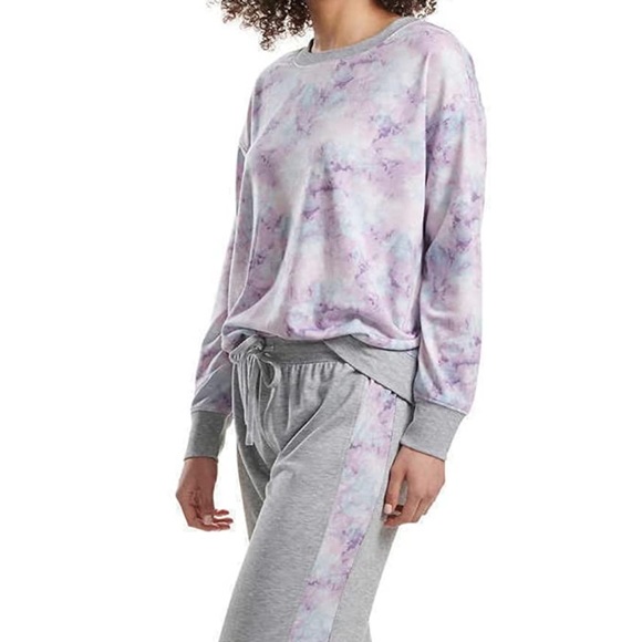 NWT Splendid women’s 2 piece matching pajama set purple gray floral - Picture 2 of 10